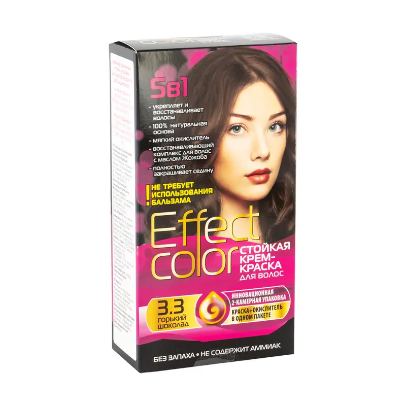 Крем-краска для волос 5 в 1, Effect color, стойкая, 100 мл, в ассортименте