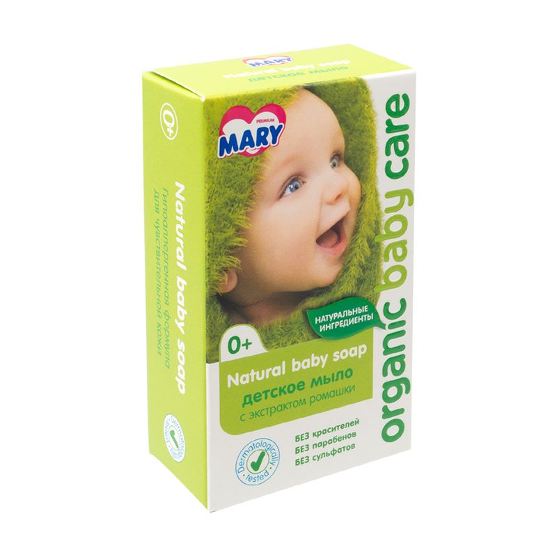 Мыло детское, MARY, с экстрактом ромашки, 90 г