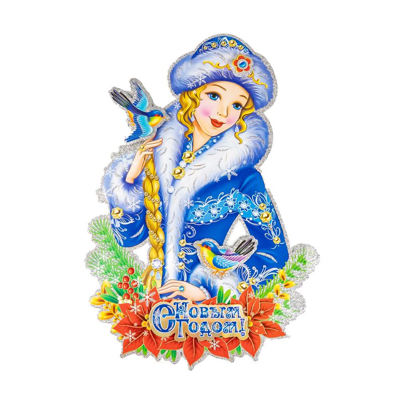 Баннер новогодний, Снежное кружево, в ассортименте