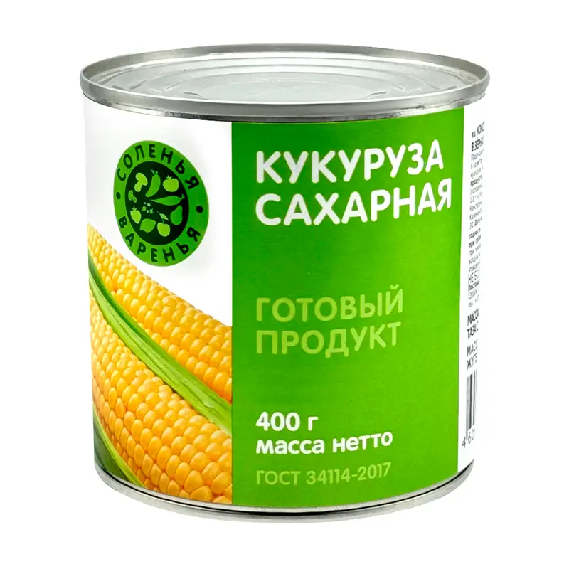 Кукуруза сахарная, Соленья&Варенья, 400 г