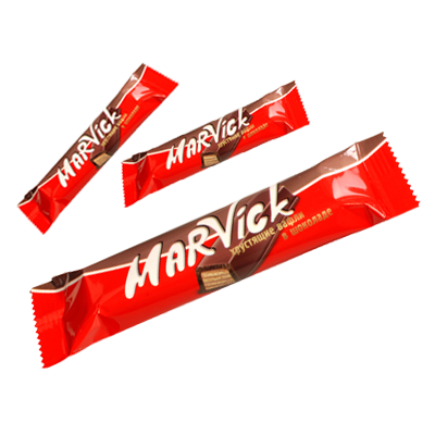 Шоколадный батончик «MARVICK»  вафли и шоколад, 38 г