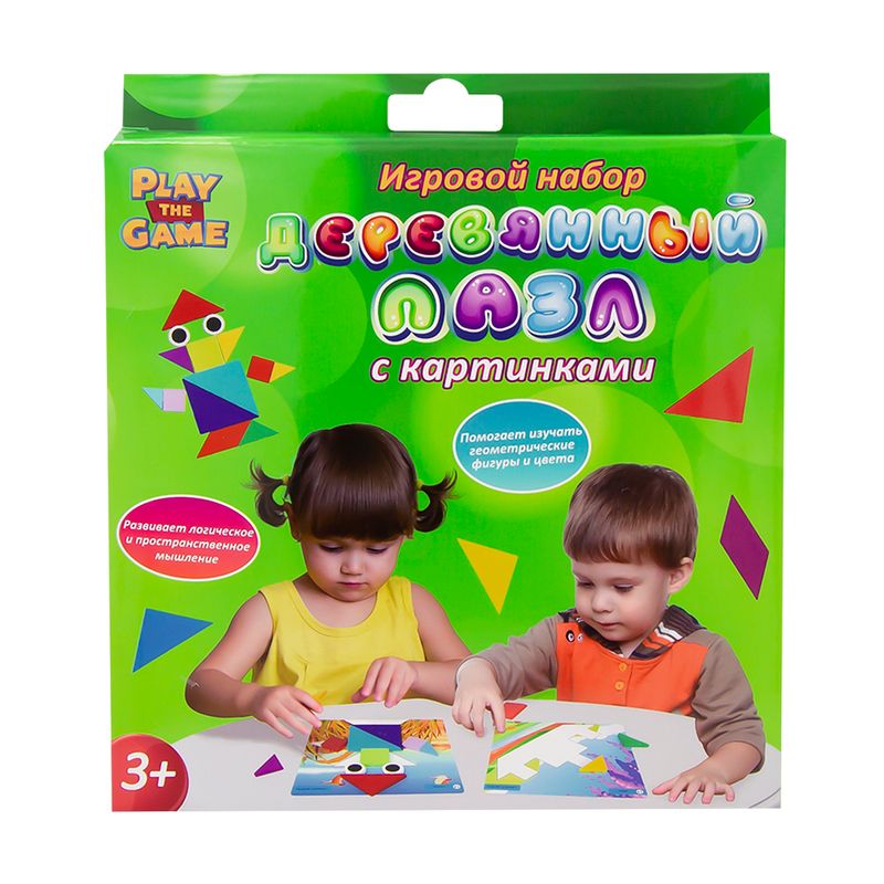 Игровой набор "Деревянный пазл с картинками", Play the Game