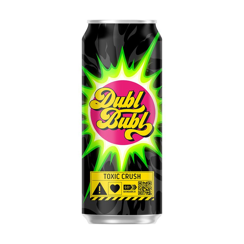 Напиток газированный безалкогольный "Toxic Crush", Dubl Bubl, 0,33 л