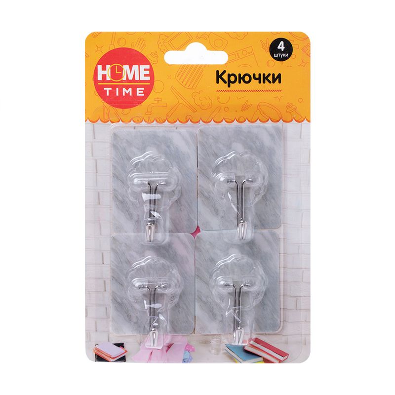 Крючки, Home Time, 4 шт., в ассортименте