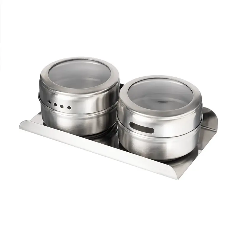 Набор банок для специй с магнитным дном на подставке, O'Kitchen, 70 мл, 2 шт.