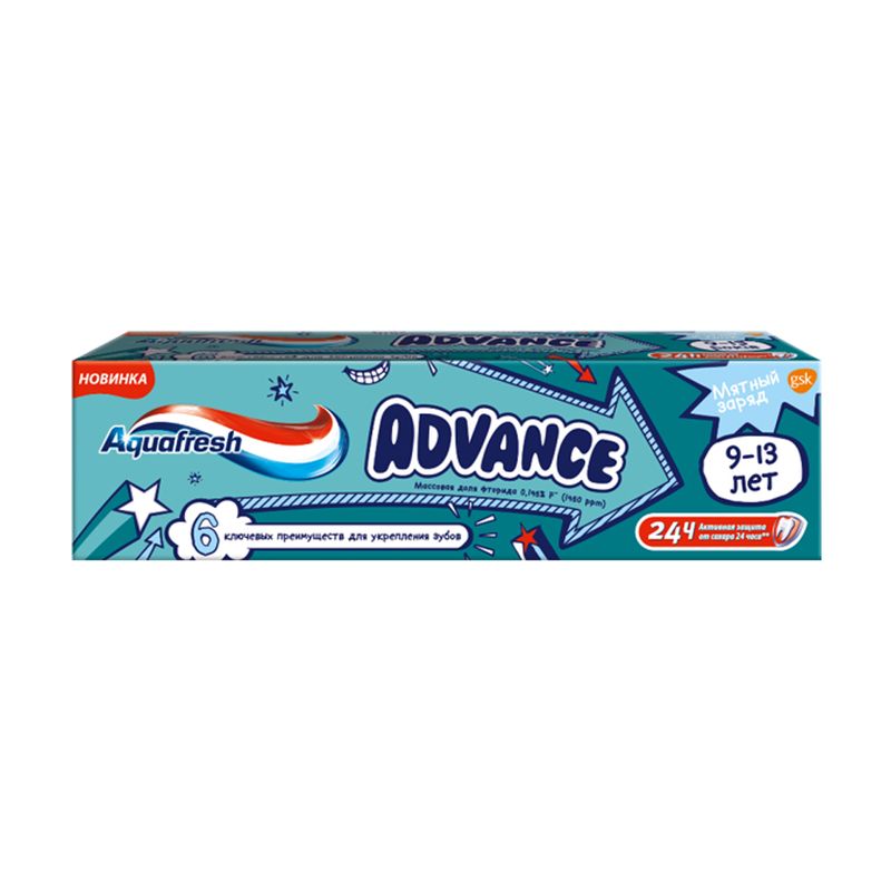 Зубная паста детская "Advance", Aquafresh, 75 мл