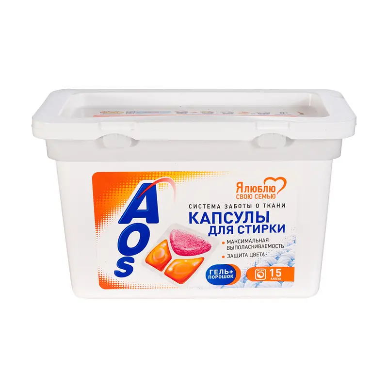 Капсулы для стирки, AOS, 15 шт.
