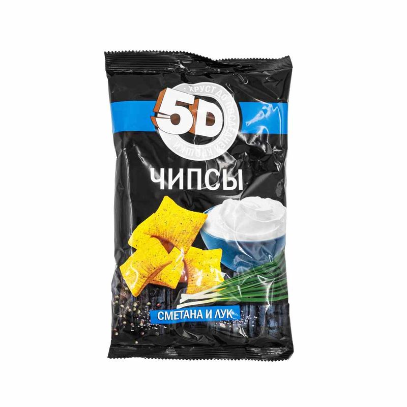 Чипсы пшеничные, 5D, 90 г, в ассортименте