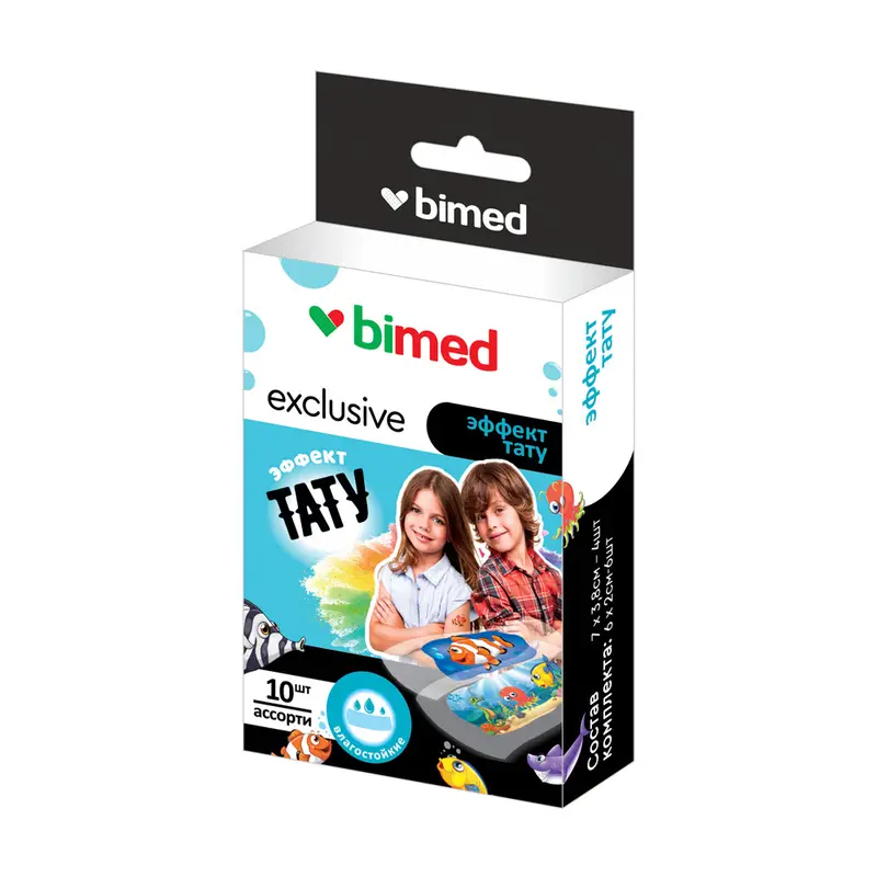 Пластырь "Эффект ТАТУ", Bimed, 10 шт.