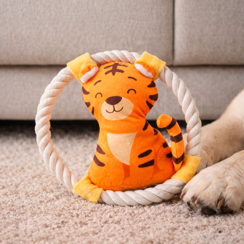 Мягкая игрушка с канатом для собак, Pet Club, 20 см, в ассортименте