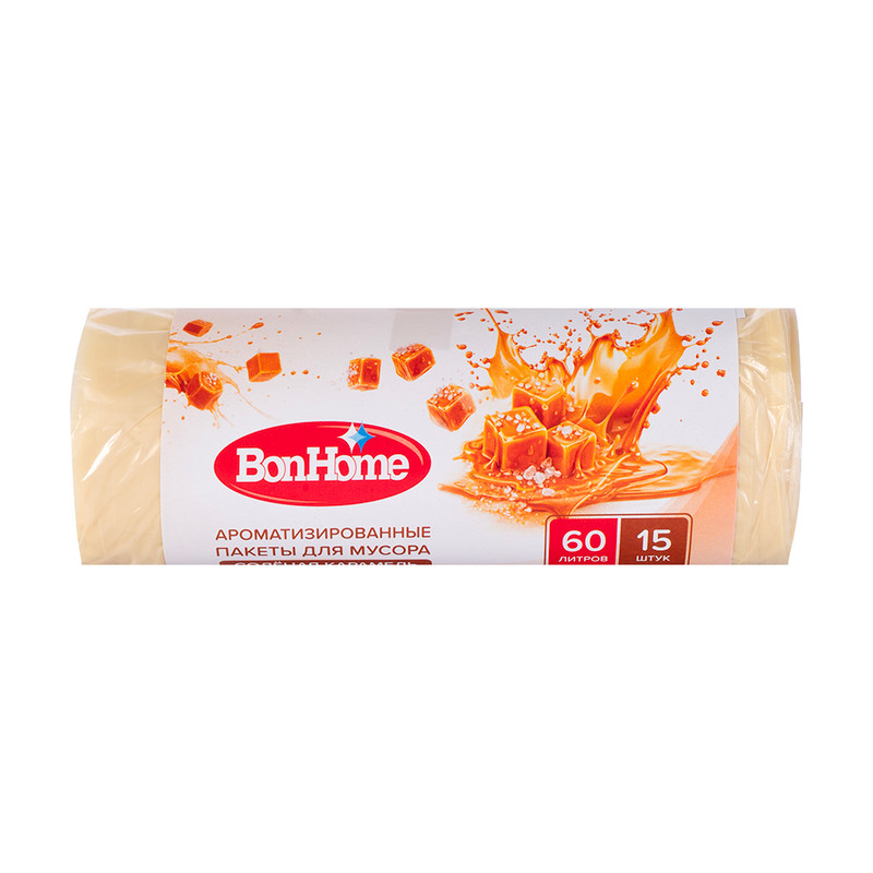 Пакеты для мусора ароматизированные, BonHome, 60 л, 15 шт., в ассортименте