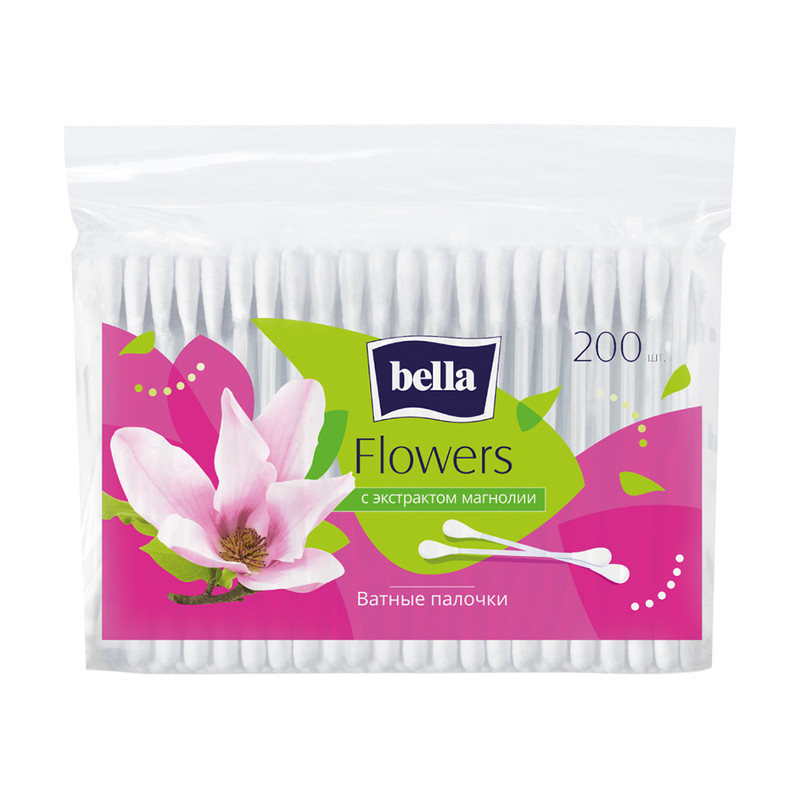 Ватные палочки, Bella Flowers, 200 шт.