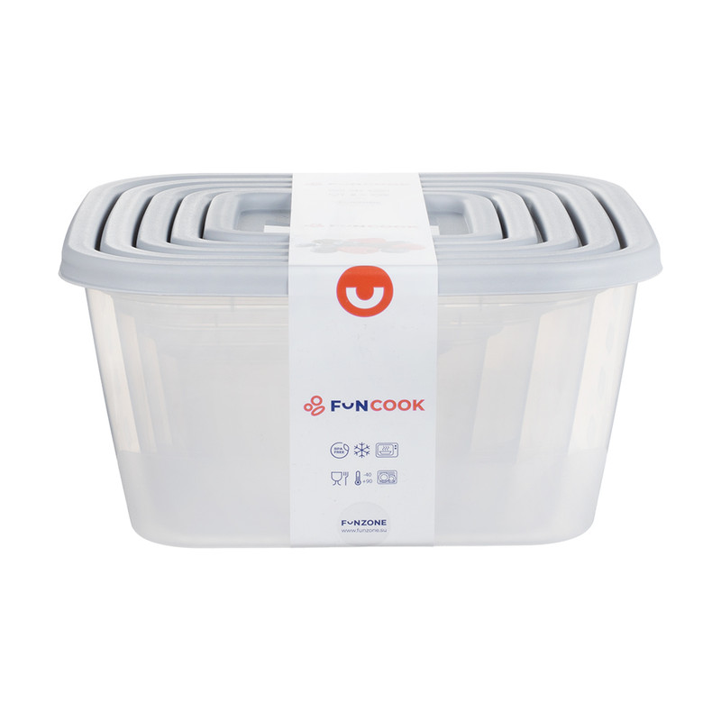 Набор ёмкостей, FunCook, 5 шт., в ассортименте