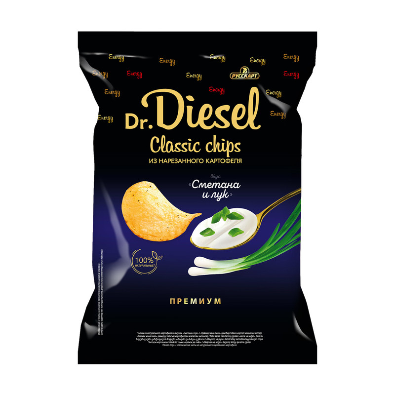 Чипсы картофельные, Dr. Diesel, 65 г, в ассортименте