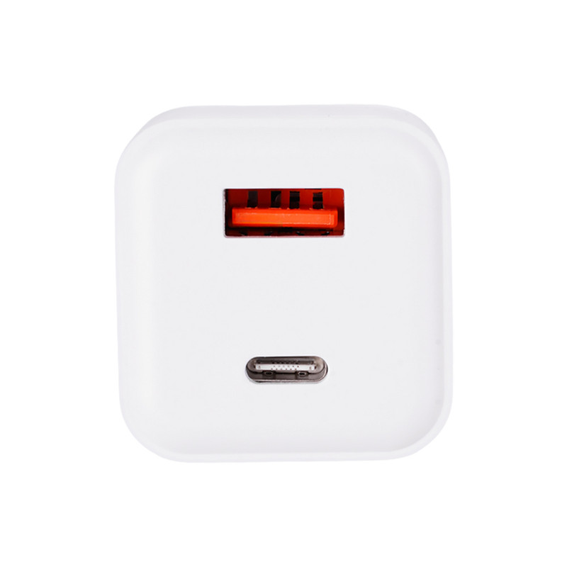 Сетевое зарядное устройство, USB + Type-C, в ассортименте