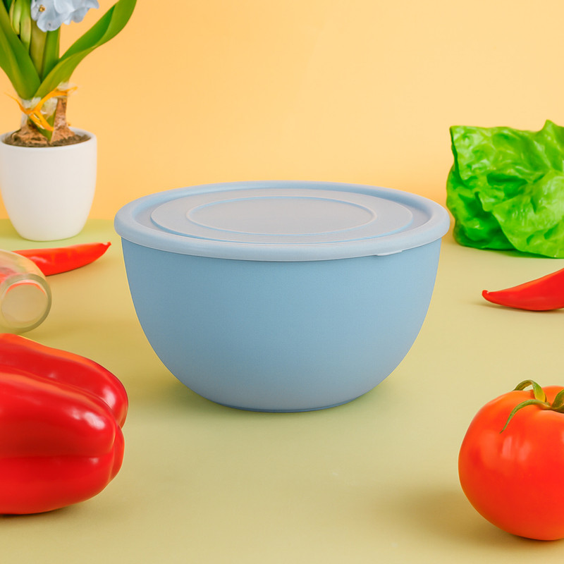 Миска с крышкой, Уника Пласт, 1,5 л, в ассортименте