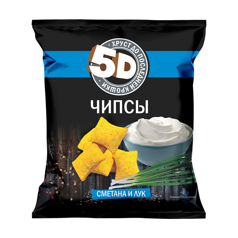 Чипсы пшеничные "Сметана и лук", 5G, 200 г
