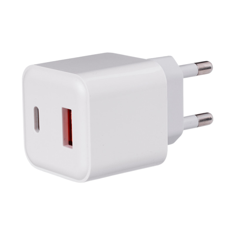 Сетевое зарядное устройство, USB + Type-C, в ассортименте