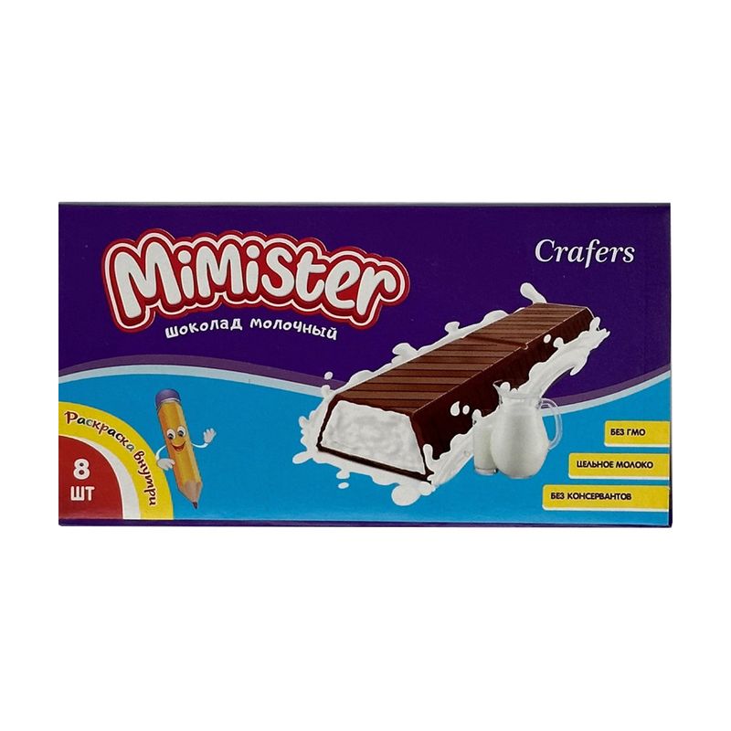 Шоколад молочный "Mimister", Сrafers, 100 г