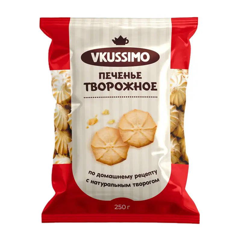 Печенье песочное "Творожное", Vkussimo, 250 г