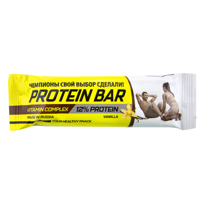 Шоколадный батончик, Protein Bar, ваниль, 50 г