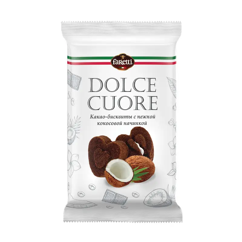 Пирожное "Dolce Cuore", Faretti, 60 г, в ассортименте