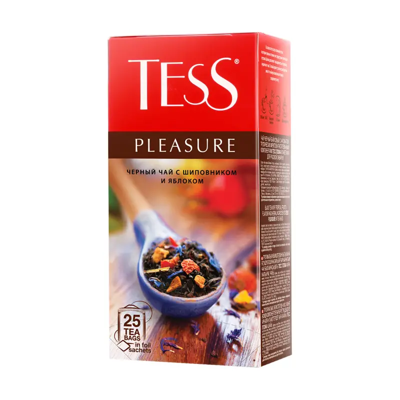 Чай чёрный "Pleasure", TESS, с ароматом тропических фруктов, 25 пакетиков, 37,5 г