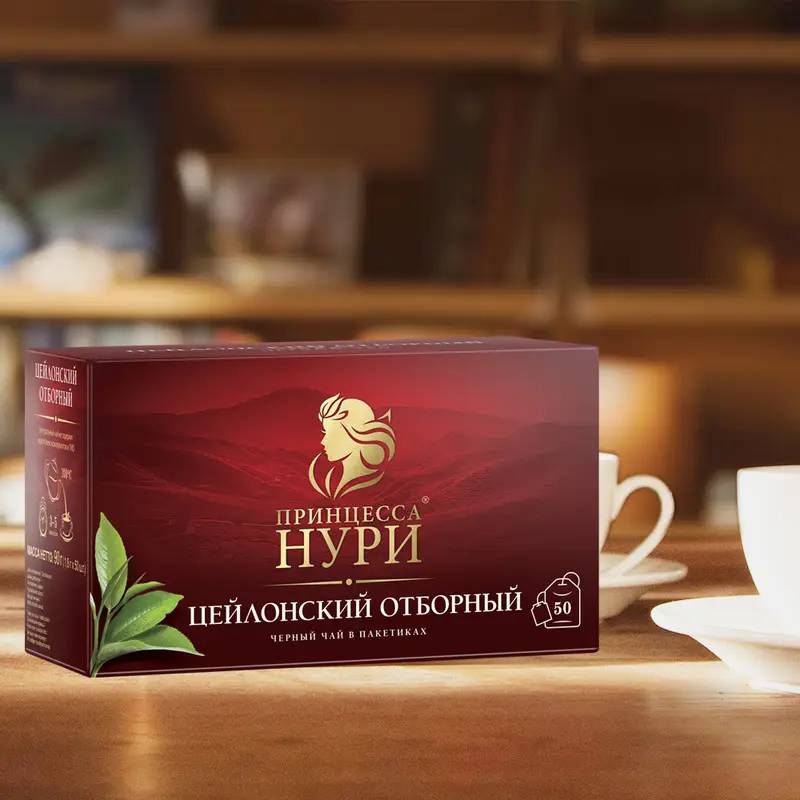 Чай чёрный "Цейлонский отборный", Принцесса Нури, 50 пакетиков, 90 г
