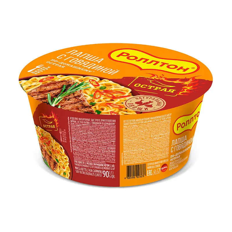 Лапша быстрого приготовления, Роллтон, 90 г, в ассортименте