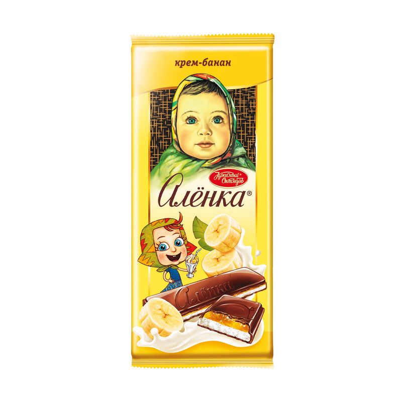 Шоколад молочный с начинкой "Алёнка", Красный октябрь, 87 г, в ассортименте