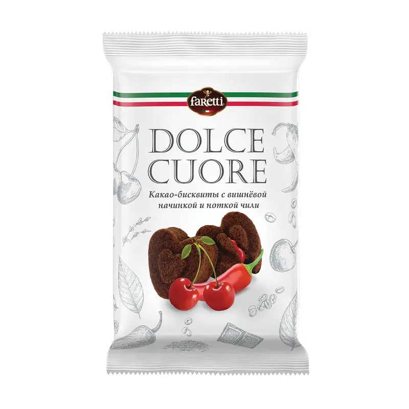 Пирожное "Dolce Cuore", Faretti, 60 г, в ассортименте