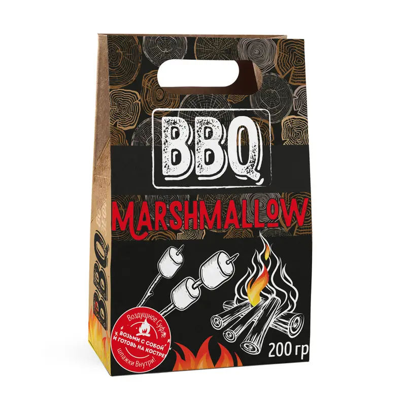 Зефир воздушный "BBQ Marshmallow", 200 г