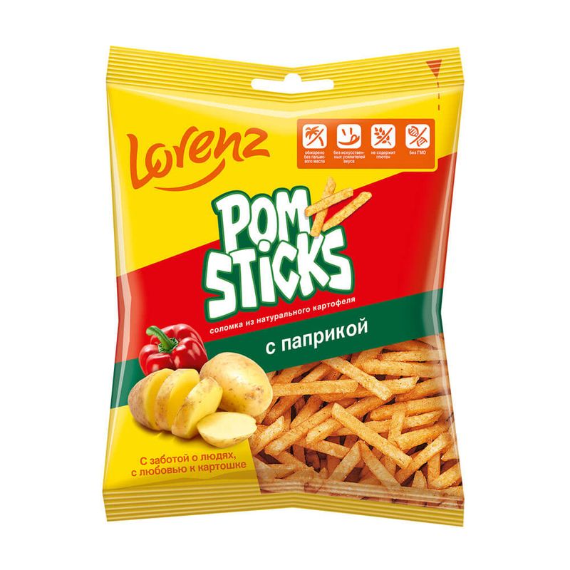 Чипсы картофельные соломкой, Pomsticks, 40 г, в ассортименте