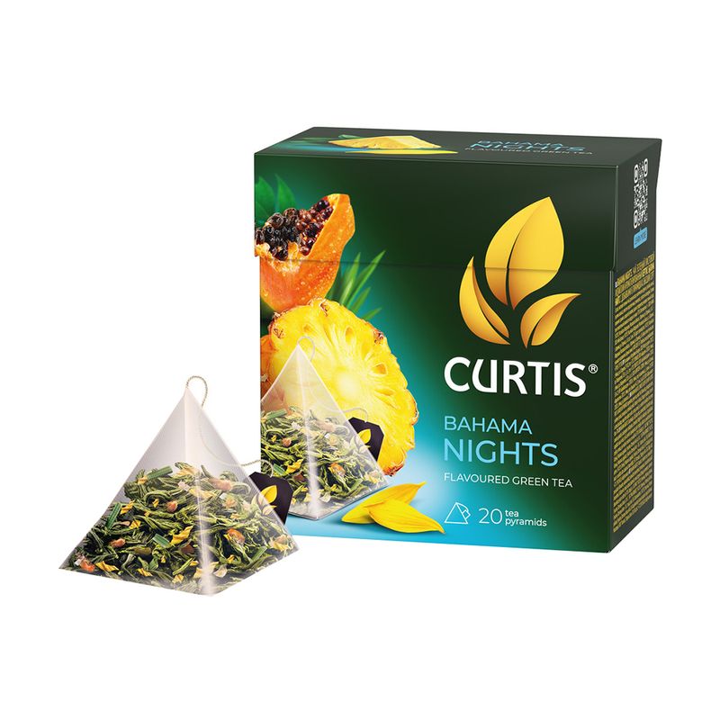 Чай зелёный "Bahama nights", CURTIS, 20 пакетиков, 34 г