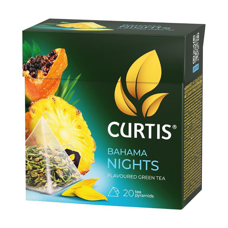 Чай зелёный "Bahama nights", CURTIS, 20 пакетиков, 34 г