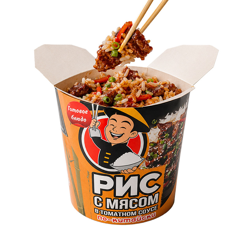Рис с мясом в томатном соусе по-китайски, 240 г