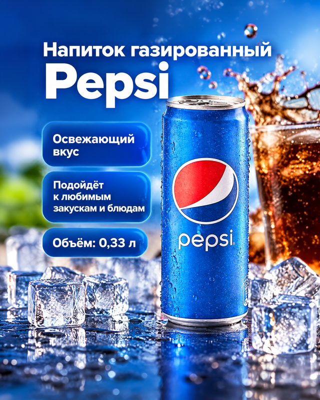Напиток газированный, 0,33 л