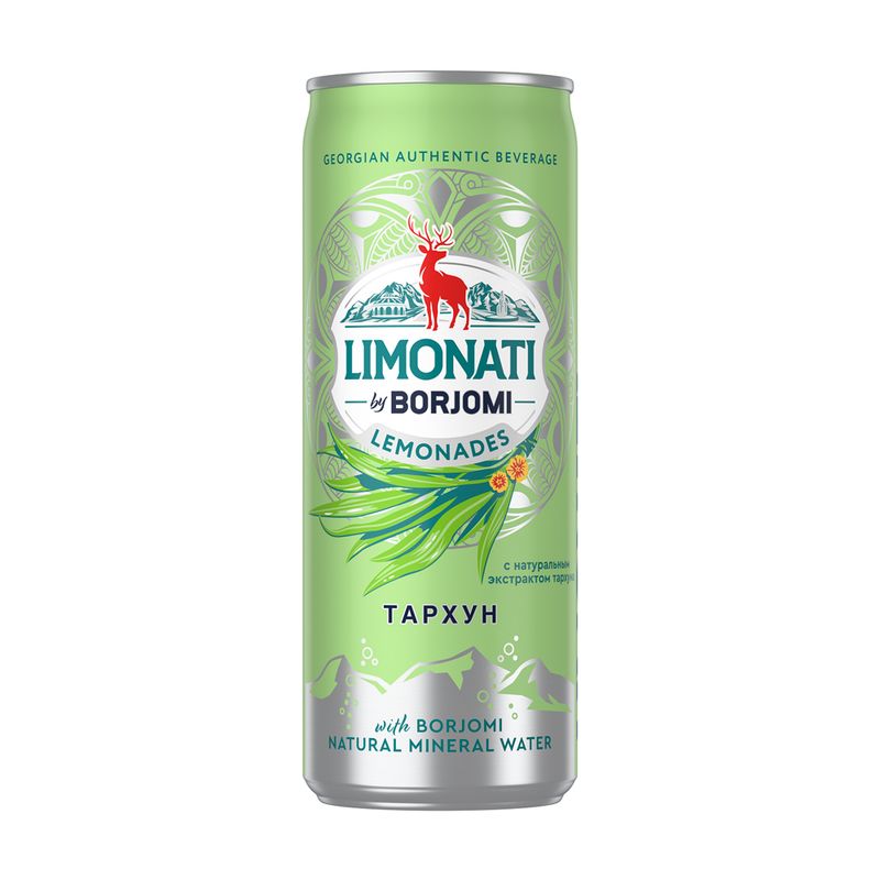 Напиток газированный "LIMONATI", BORJOMI, 0,33 л, безалкогольный, в ассортименте