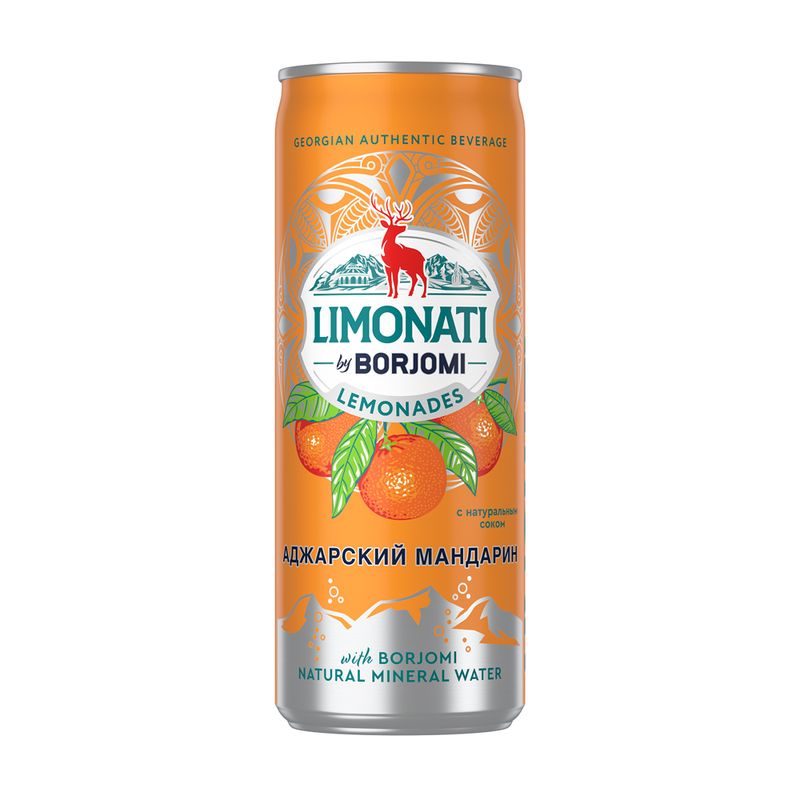 Напиток газированный "LIMONATI", BORJOMI, 0,33 л, безалкогольный, в ассортименте
