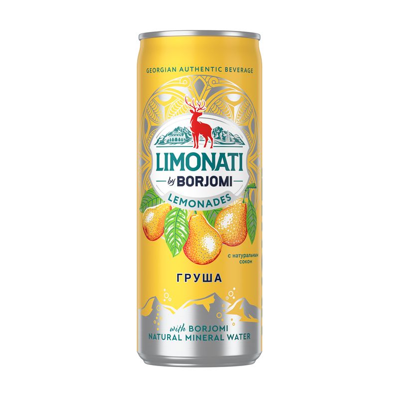 Напиток газированный "LIMONATI", BORJOMI, 0,33 л, безалкогольный, в ассортименте