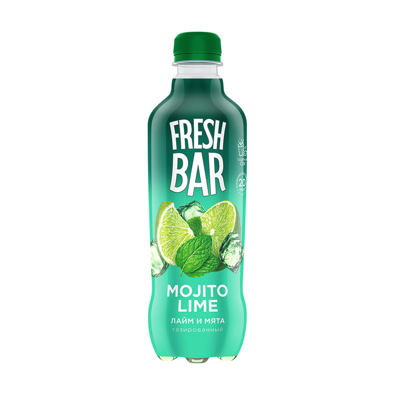Напиток газированный "Mojito Lime", Fresh Bar, 0,48 л