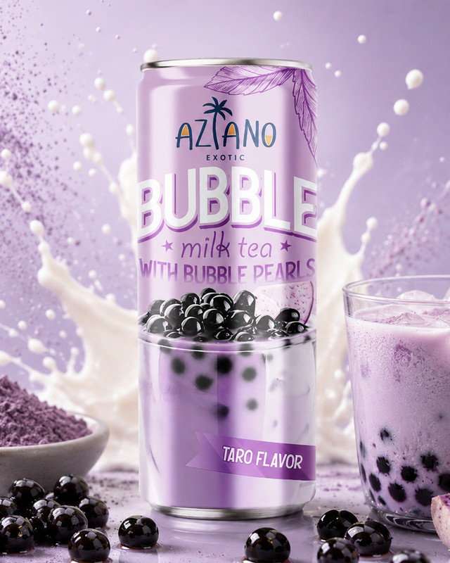 Чай с шариками из тапиоки, Bubble Tea, 250 мл, в ассортименте