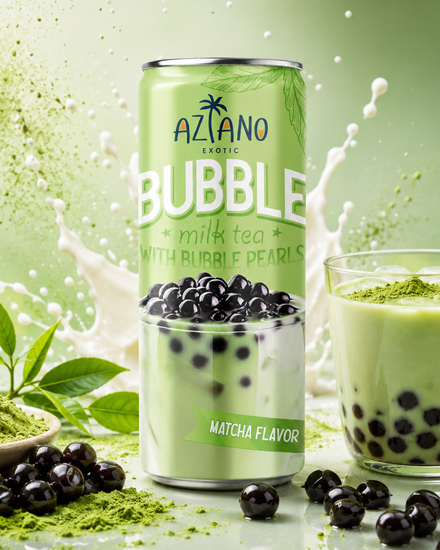 Чай с шариками из тапиоки, Bubble Tea, 250 мл, в ассортименте