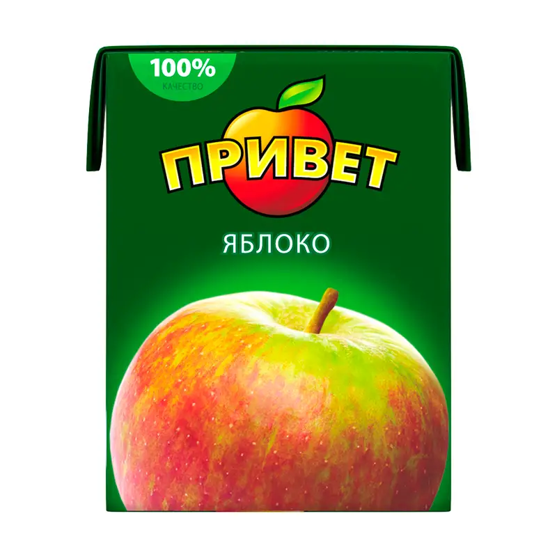Напиток сокосодержащий, Привет, яблоко, 0,2 л
