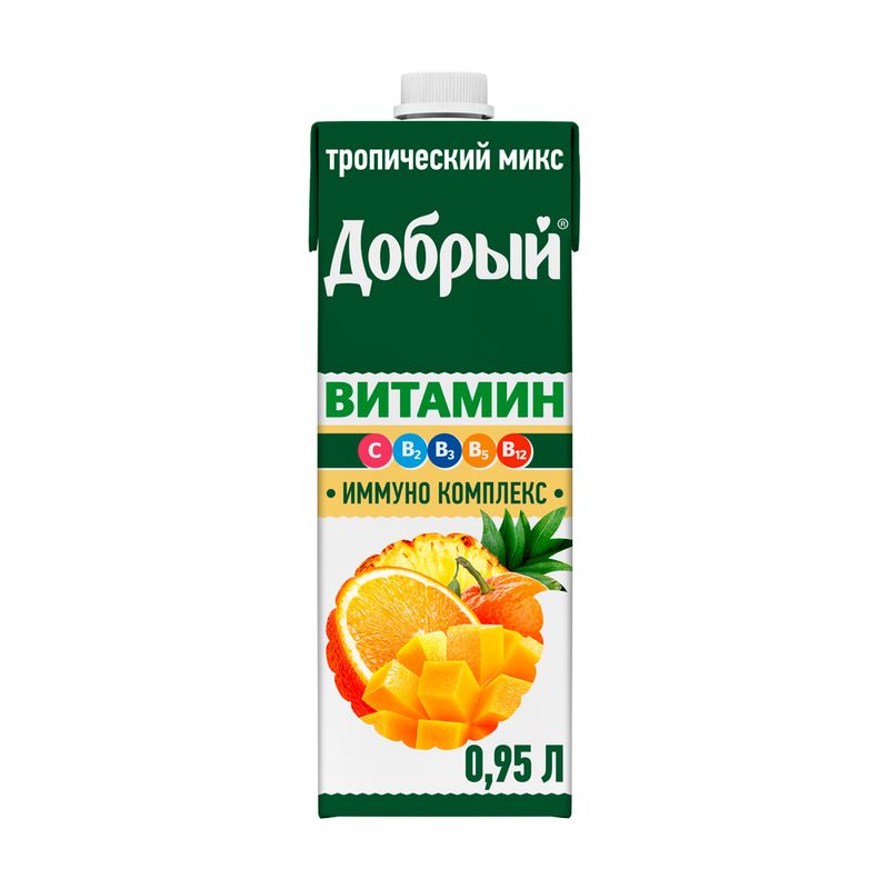 Напиток сокосодержащий "Иммуно Комплекс", Добрый, 0,95 л, в ассортименте