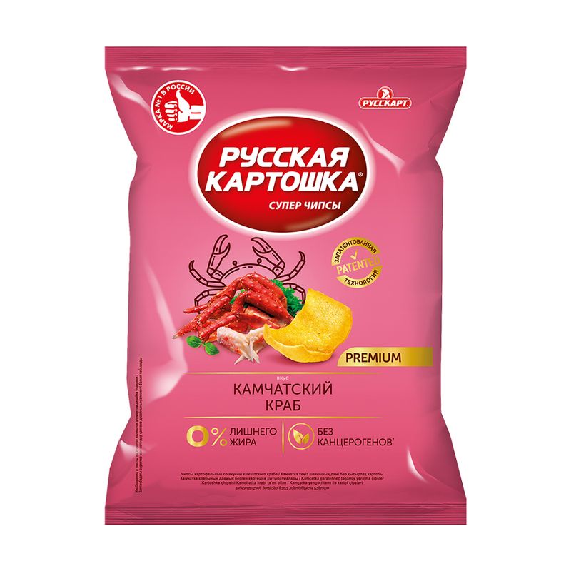 Чипсы "Русская картошка", 120 г, в ассортименте
