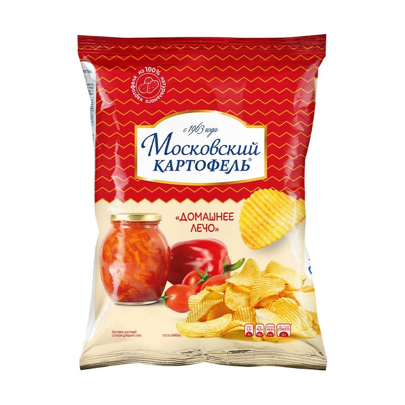 Рифлёные чипсы, Московский картофель, 85 г, в ассортименте