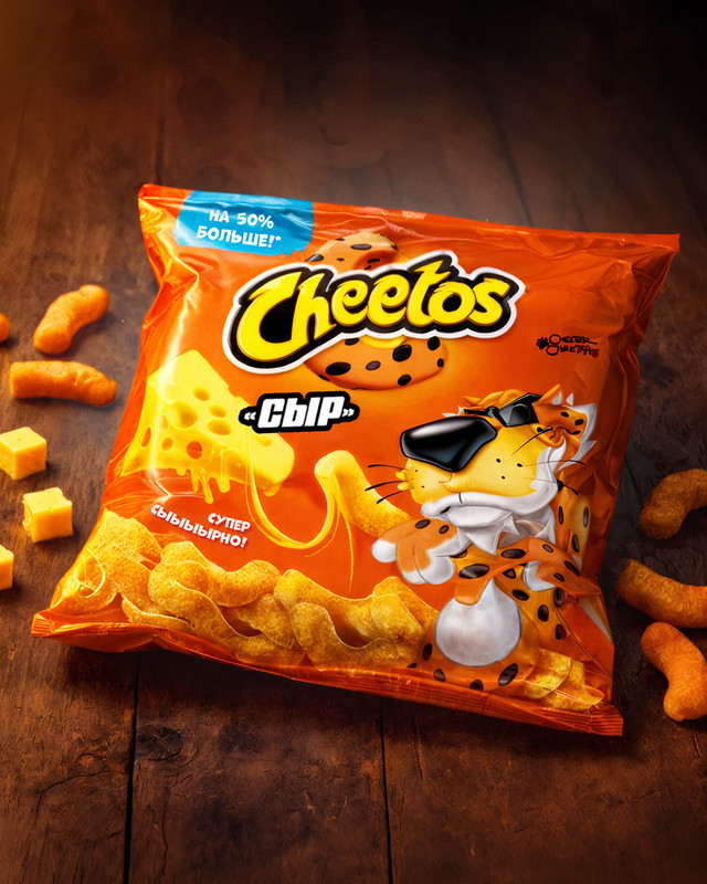 Кукурузные палочки "Сыр", Cheetos, 130 г