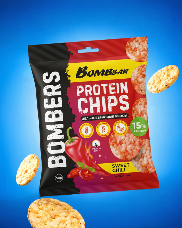 Wholegrain Protein Chips Sweet Chili 50G