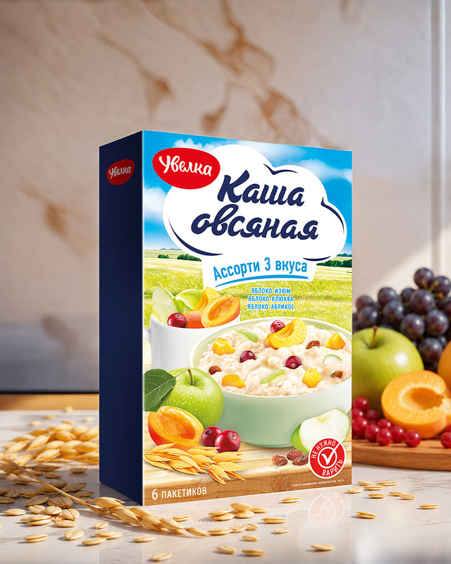 Овсяная каша Увелка 6 шт